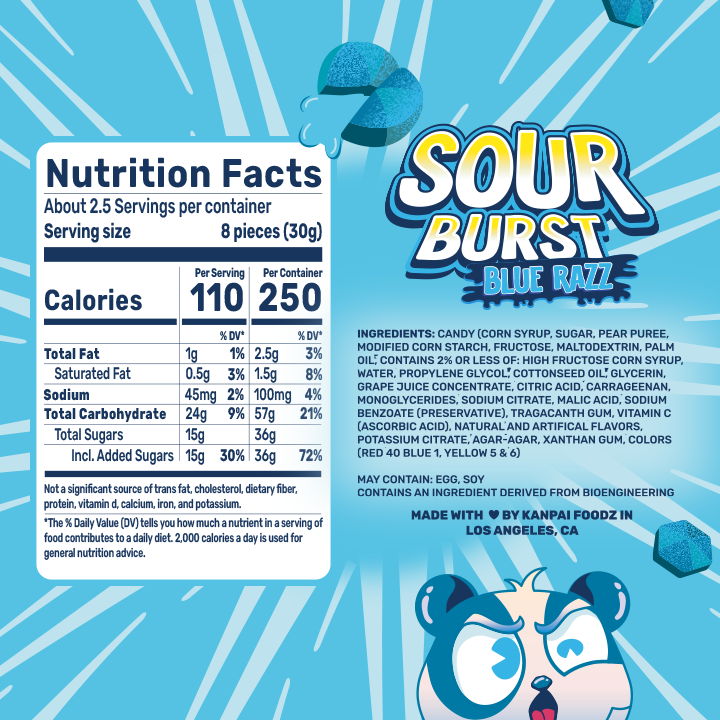 Sour Burst Blue Razz Party Pack (5 Pack)